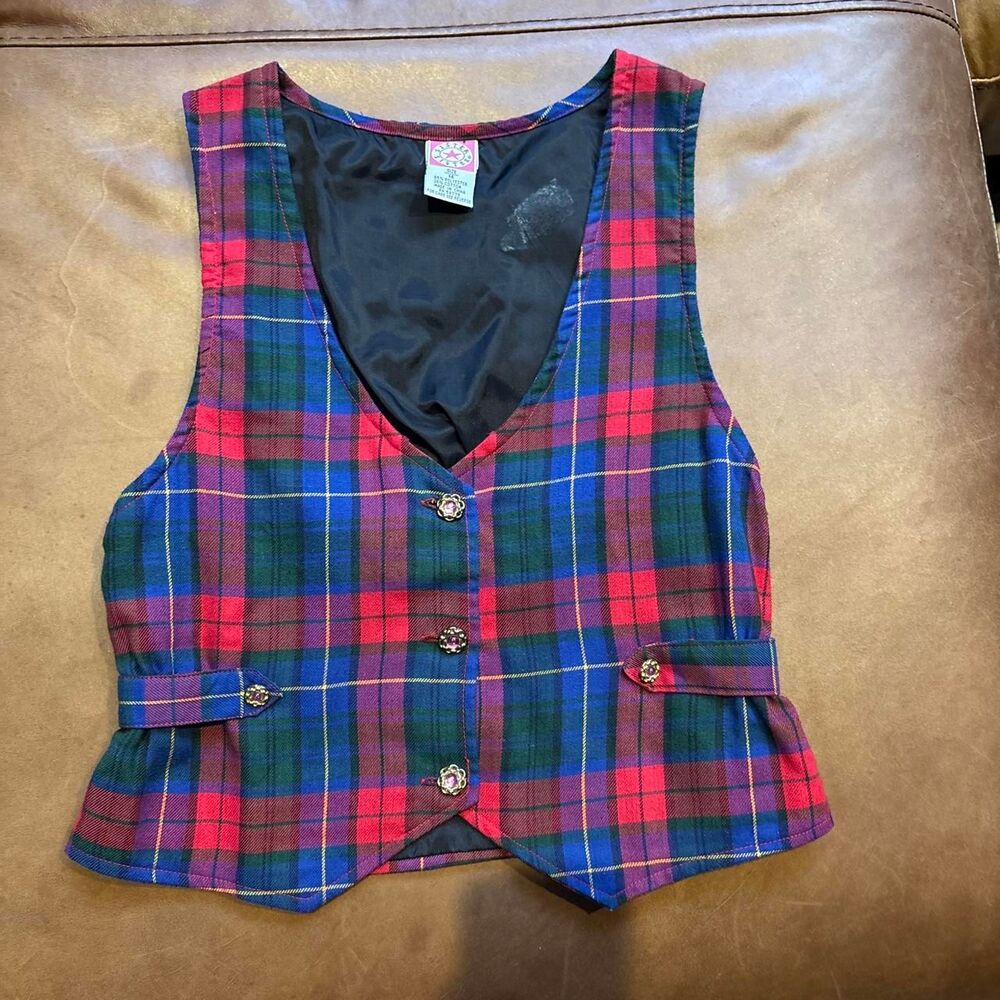 Vintage Sister Sister Plaid Vest